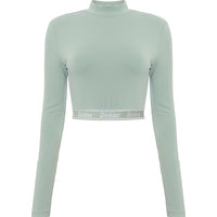 Dickies Women's Jade Green Petersburg Cropped Long Sleeve T-Shirt