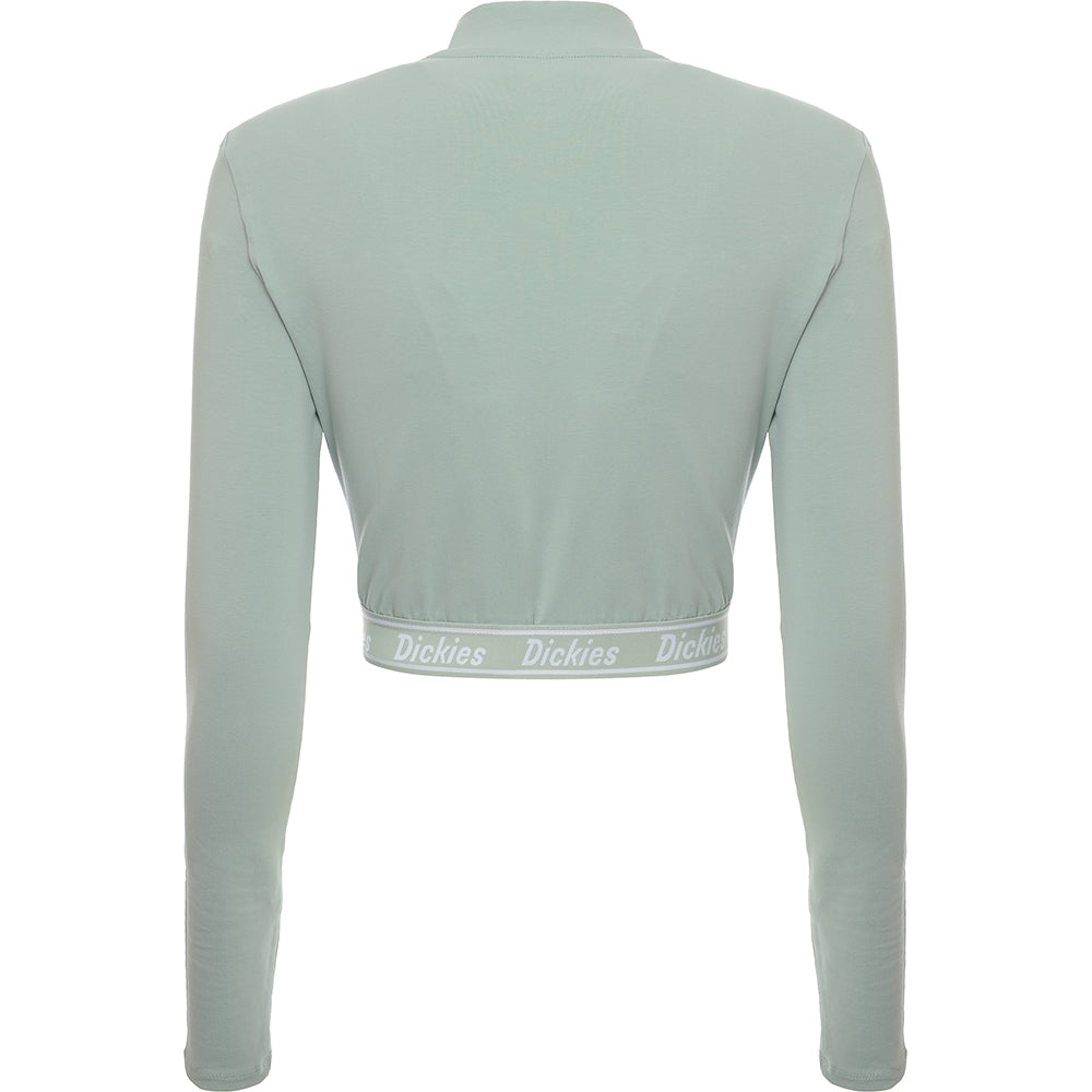 Dickies Women's Jade Green Petersburg Cropped Long Sleeve T-Shirt