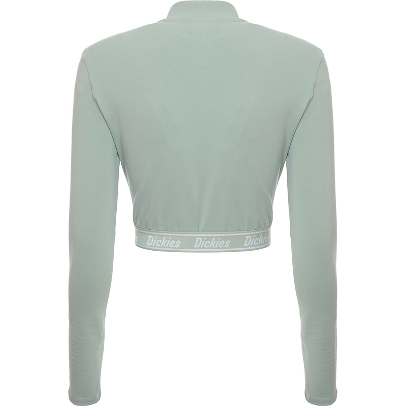 Dickies Women's Jade Green Petersburg Cropped Long Sleeve T-Shirt