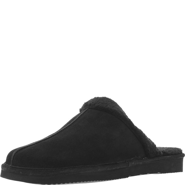 Walk London Men's Black Leyton Sheepskin Slippers