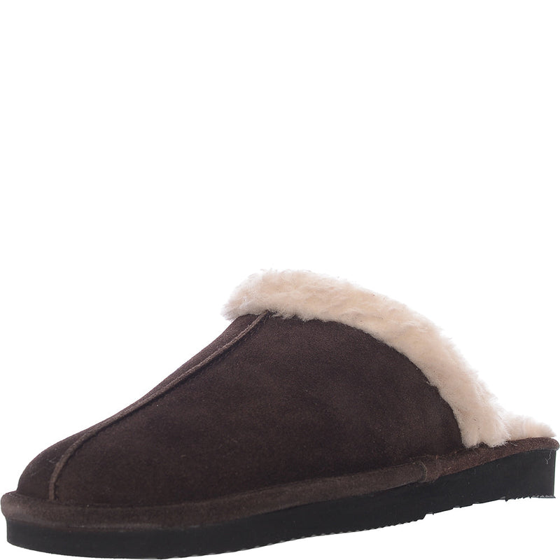 Walk London Men's Black Leyton Sheepskin Slippers