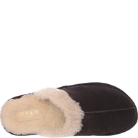 Walk London Men's Black Leyton Sheepskin Slippers