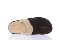 Walk London Mens Brown Sheepskin Slippers