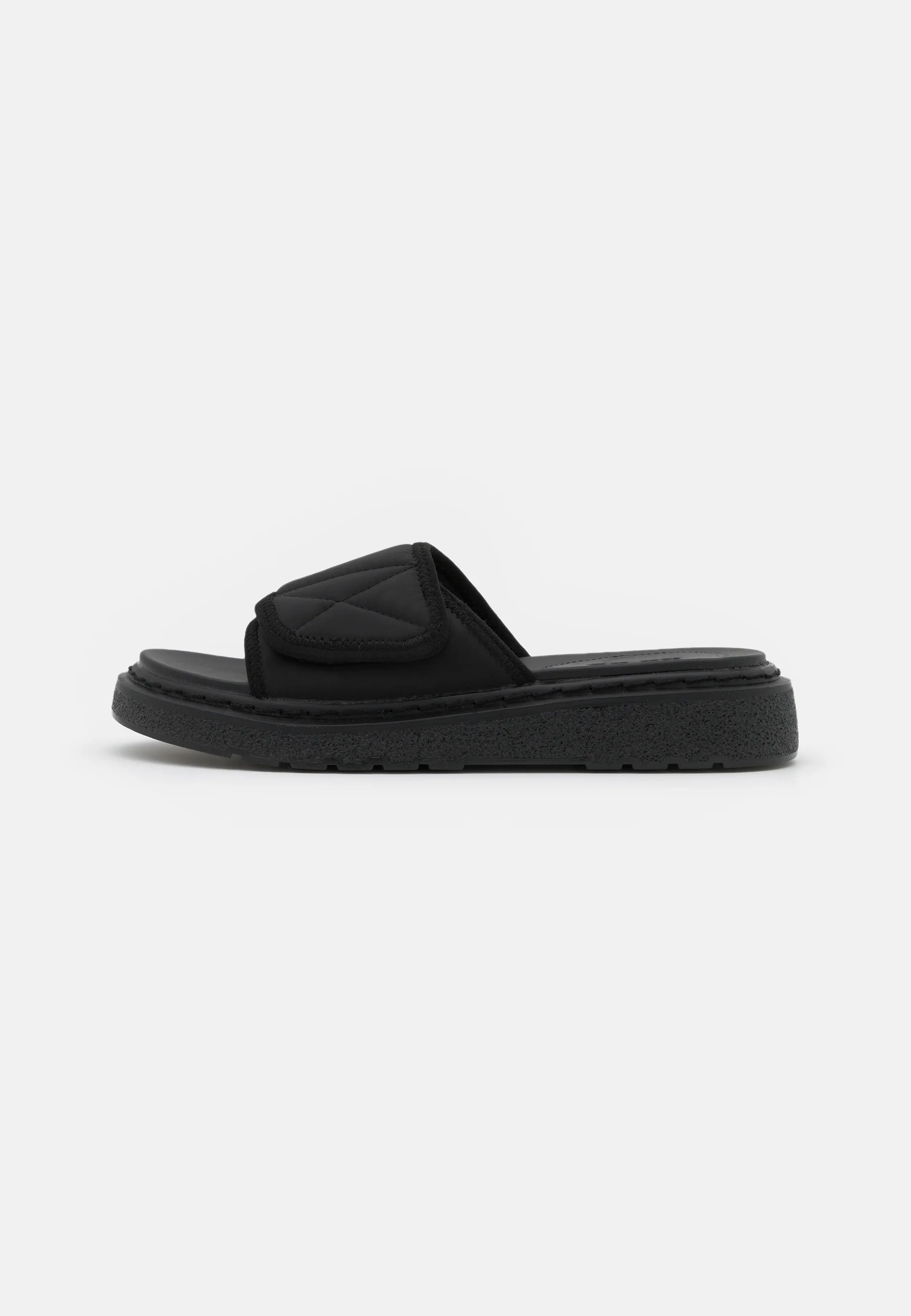 NA-KD Womens Velcro Sliders In Black