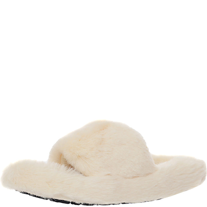 Loungeable Women's Cream Super Fluffy Slipper