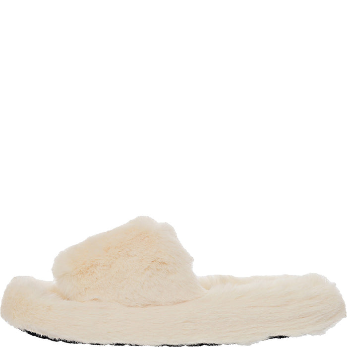 Loungeable Women's Cream Super Fluffy Slipper