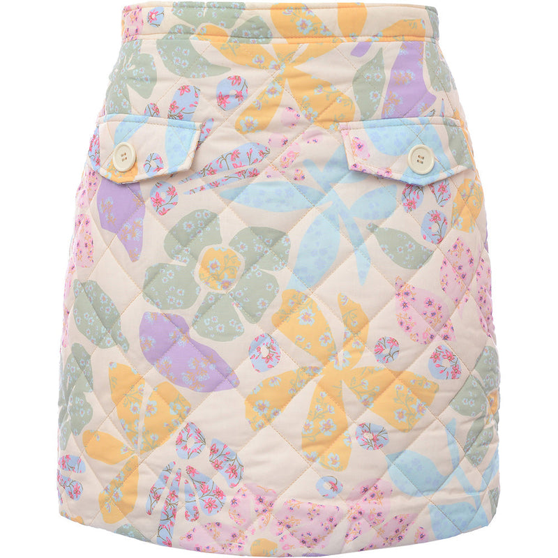Neon Rose Women's Quilted Floral Co-ord Mini Skirt