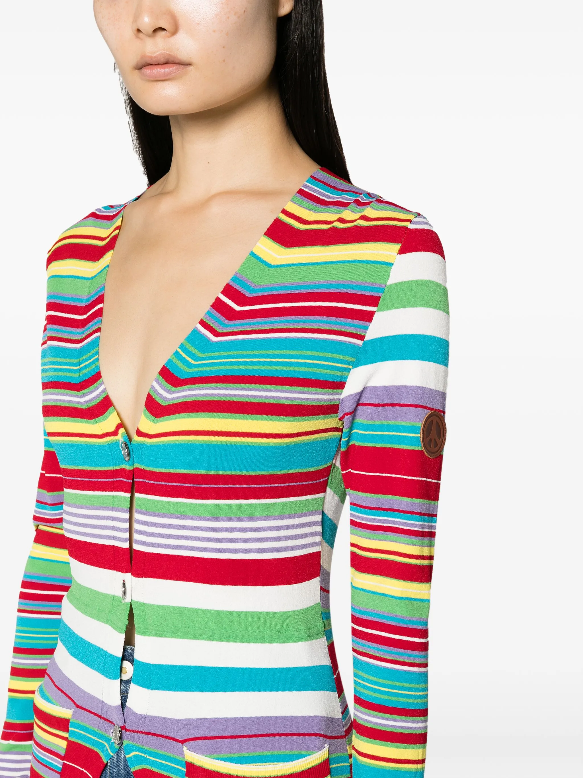 Moschino Colourful Stripes Long Cardigan in Multicolour