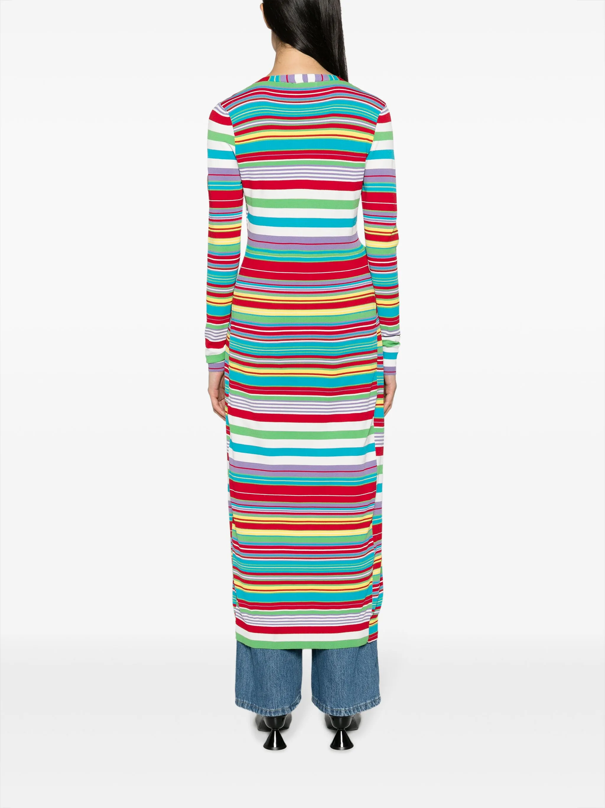 Moschino Colourful Stripes Long Cardigan in Multicolour