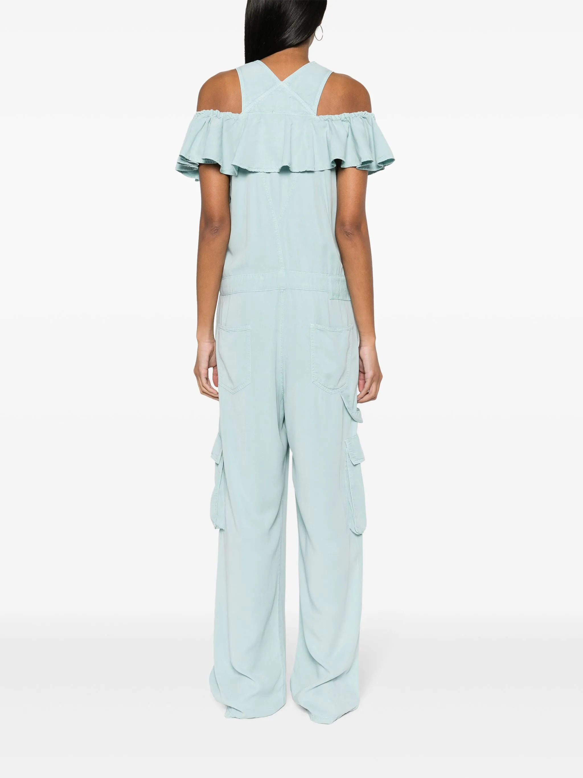 Moschino Garment-Dyed Dungarees in Blue