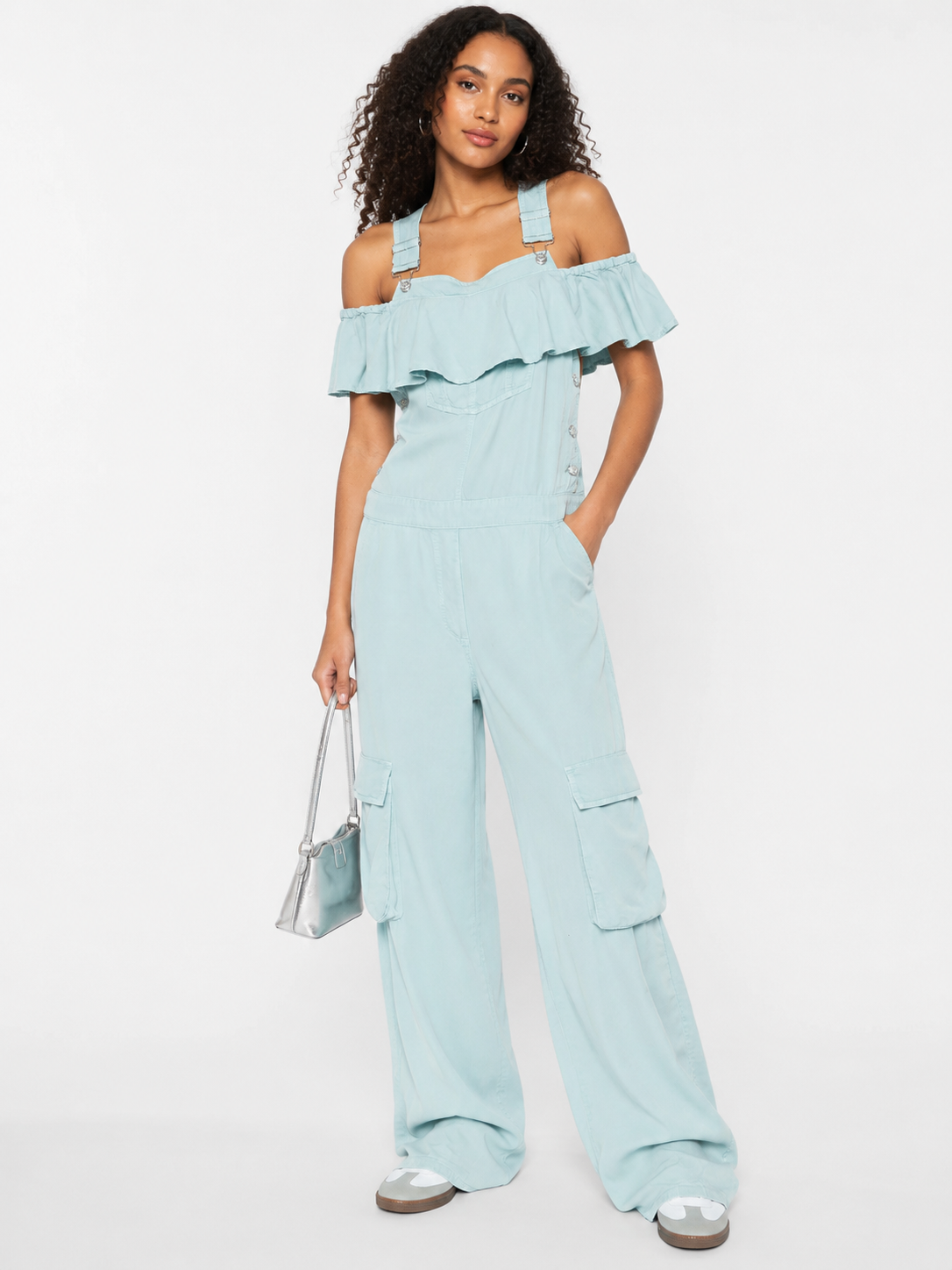 Moschino Garment-Dyed Dungarees in Blue