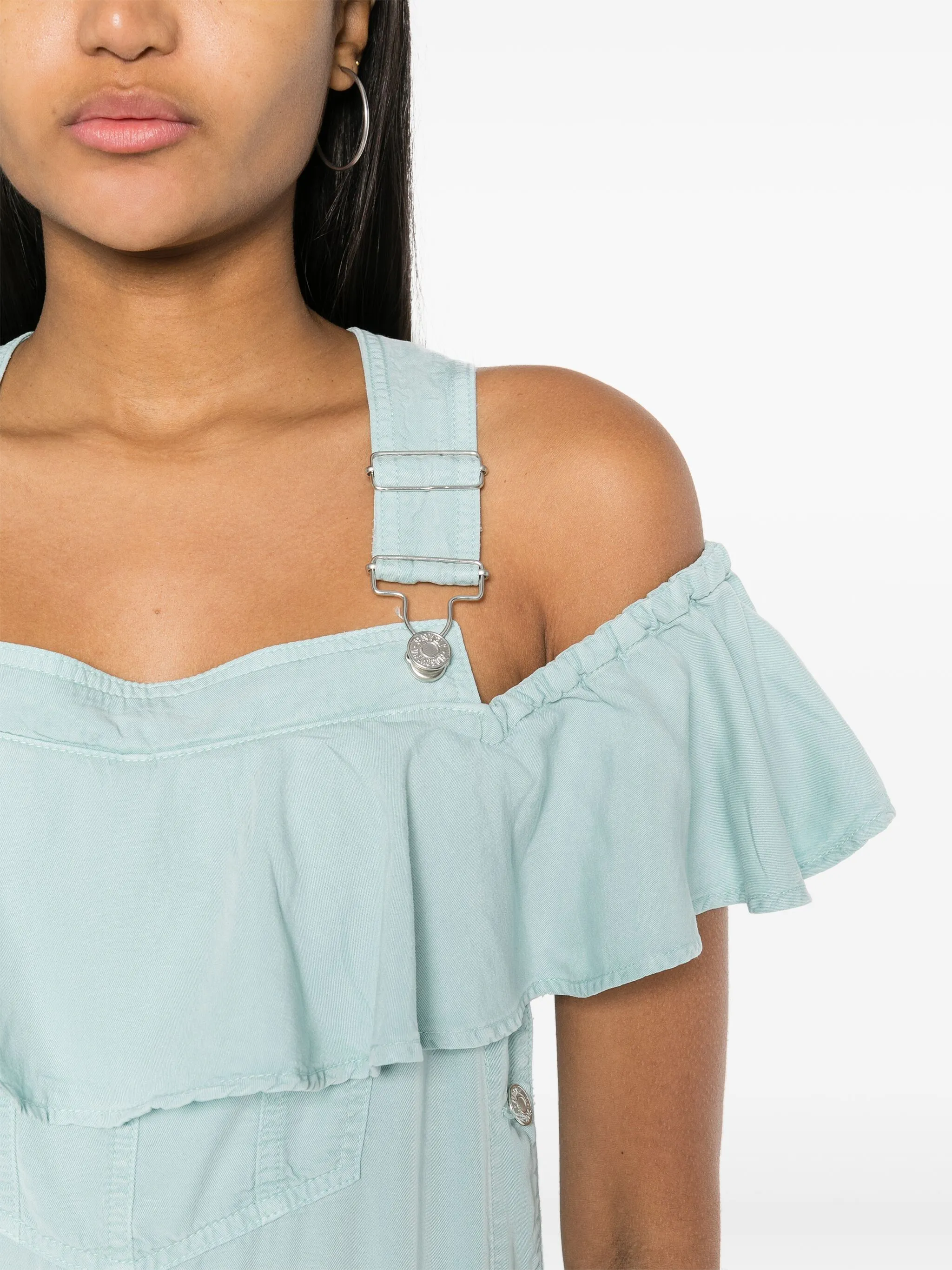 Moschino Garment-Dyed Dungarees in Blue
