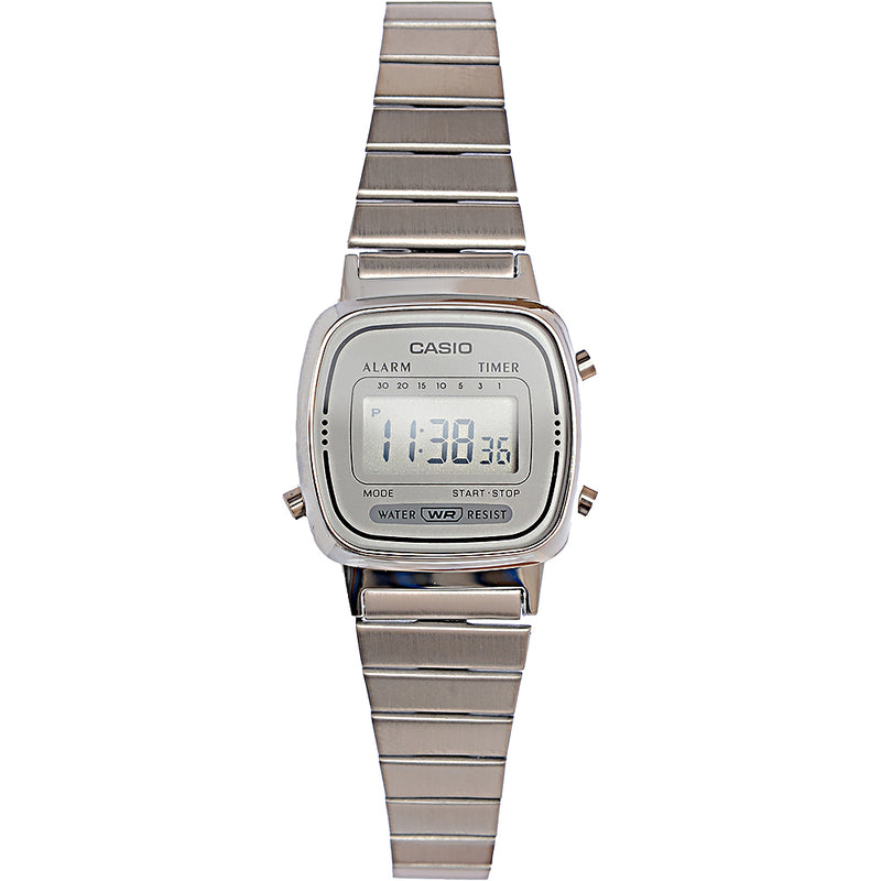 Casio Mens Mini Digital Watch In Silver Tone