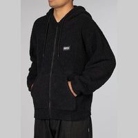 Neighborhood Men's Black Fluffy Zip-Up Parka