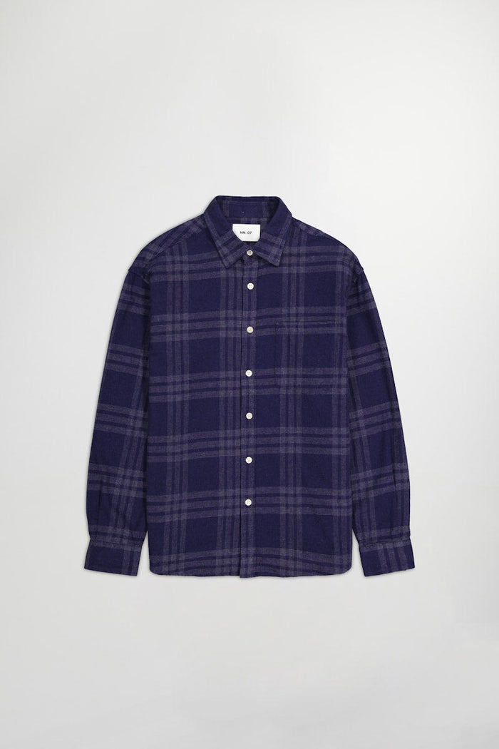 NN07 Men's Navy Flannel Shirt