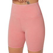 Lorna Jane Snow Wash Bike Short in Washed Quartz Pink