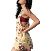 Lorna Jane Tropics Linen Short Overalls in Vintage Tropic Print