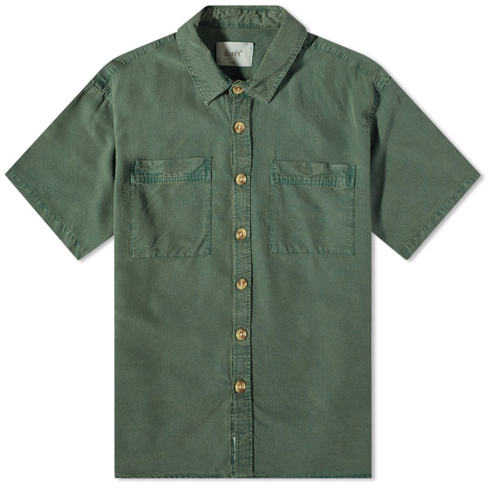 Mens Foret Largo Ss Shirt In Dark Green