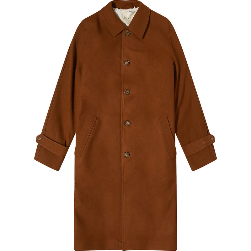 Foret Mens Shelter Wool Coat Brown