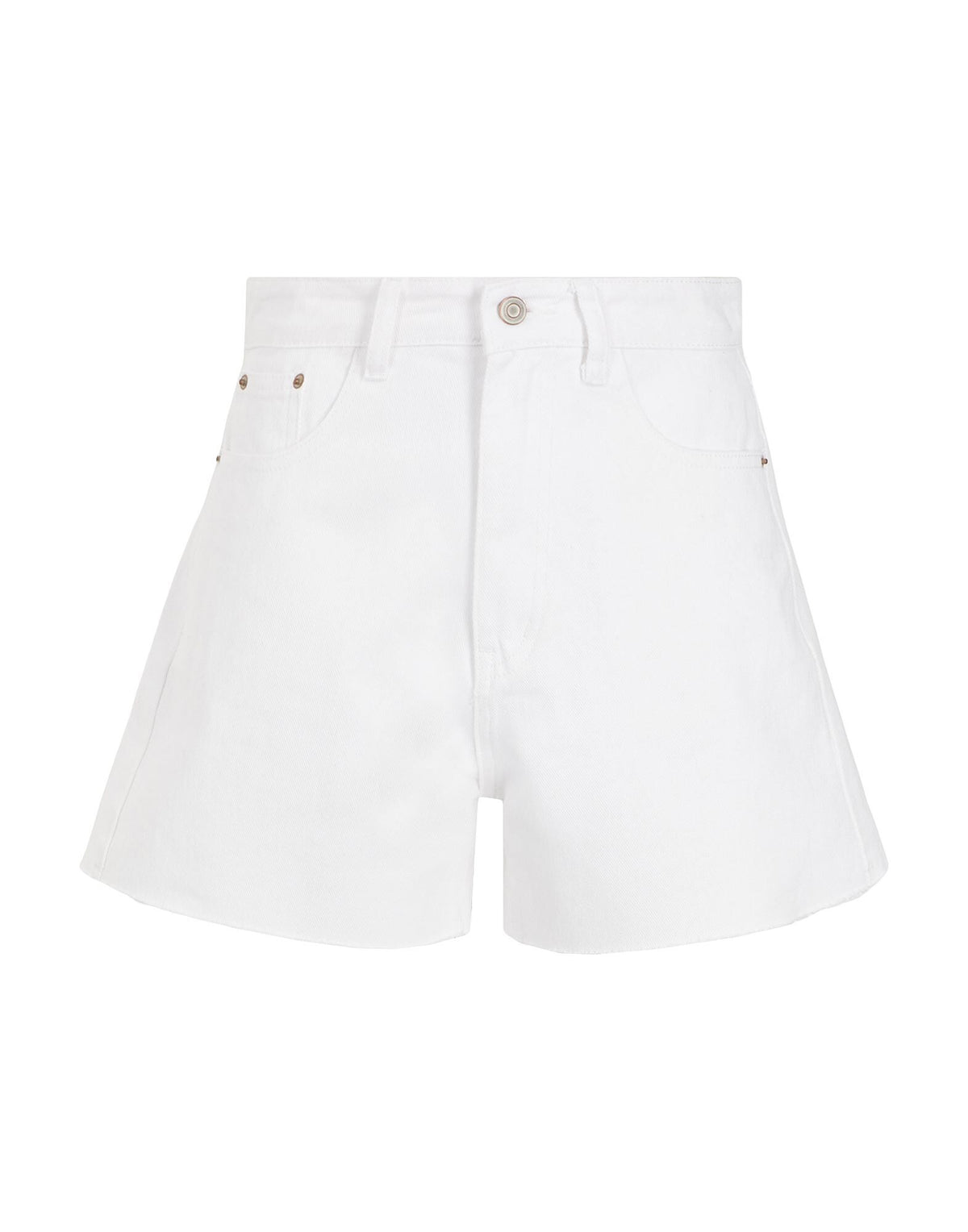 8 by Yoox Women's High-Waisted Wide-Leg Denim Shorts