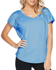 Lorna Jane Breeze Blue Synergy Lightweight Top in Blue