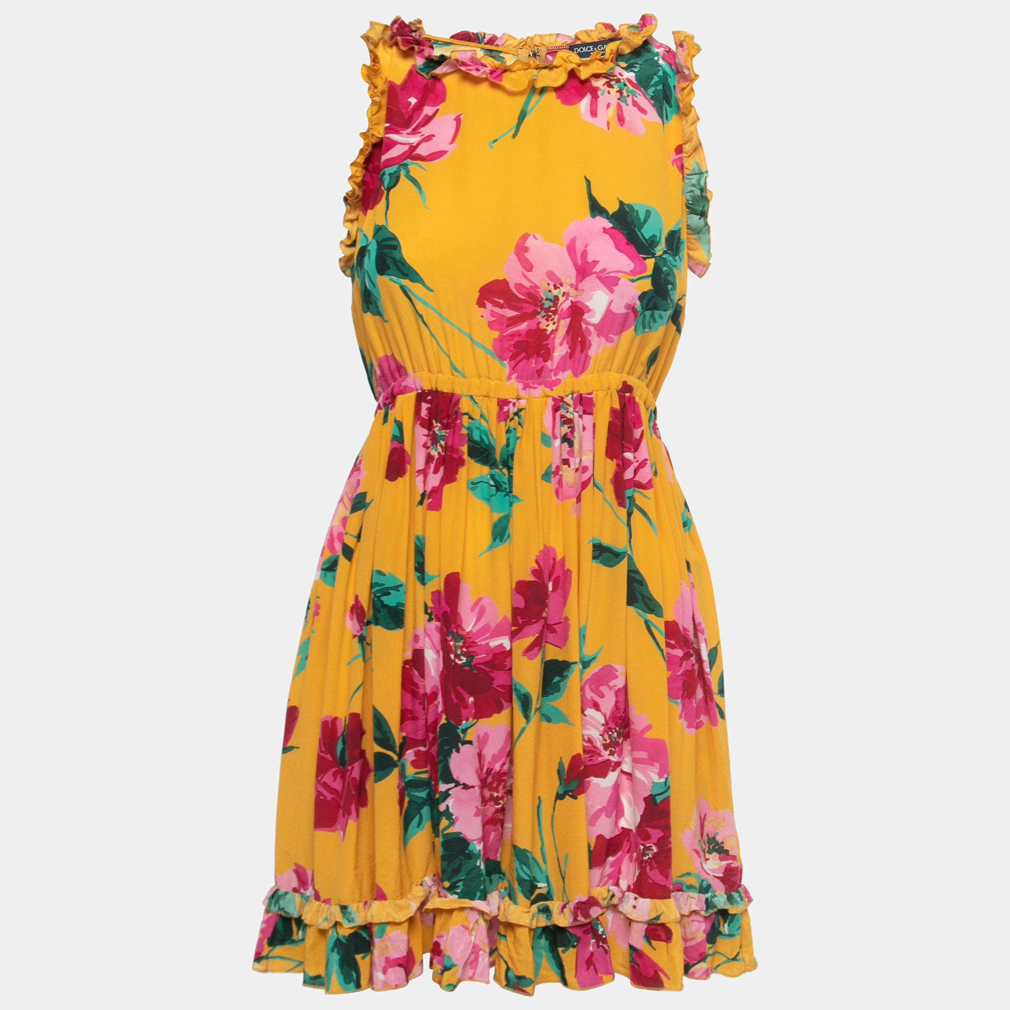 Dolce&Gabbana Women's Mini Dress in Yellow