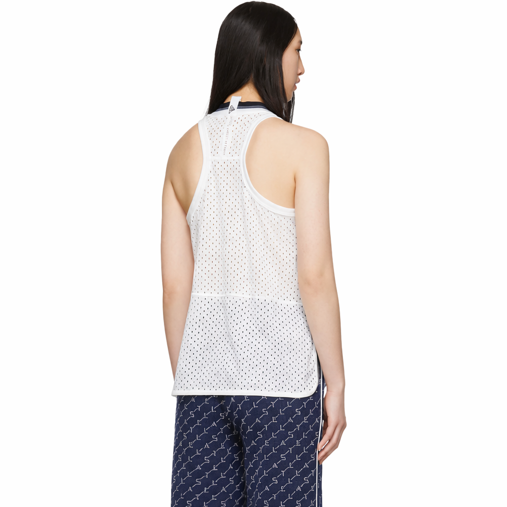 Adidas By Stella Mccartney Womens White Mesh Train Tank Top