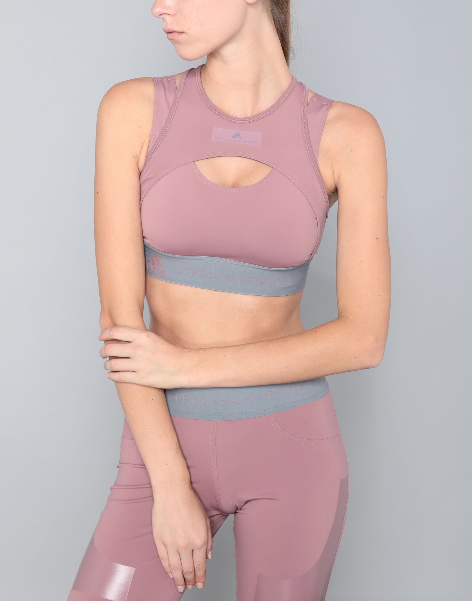 Adidas By Stella McCartney Womens Hybrid Sports Bra In Pink