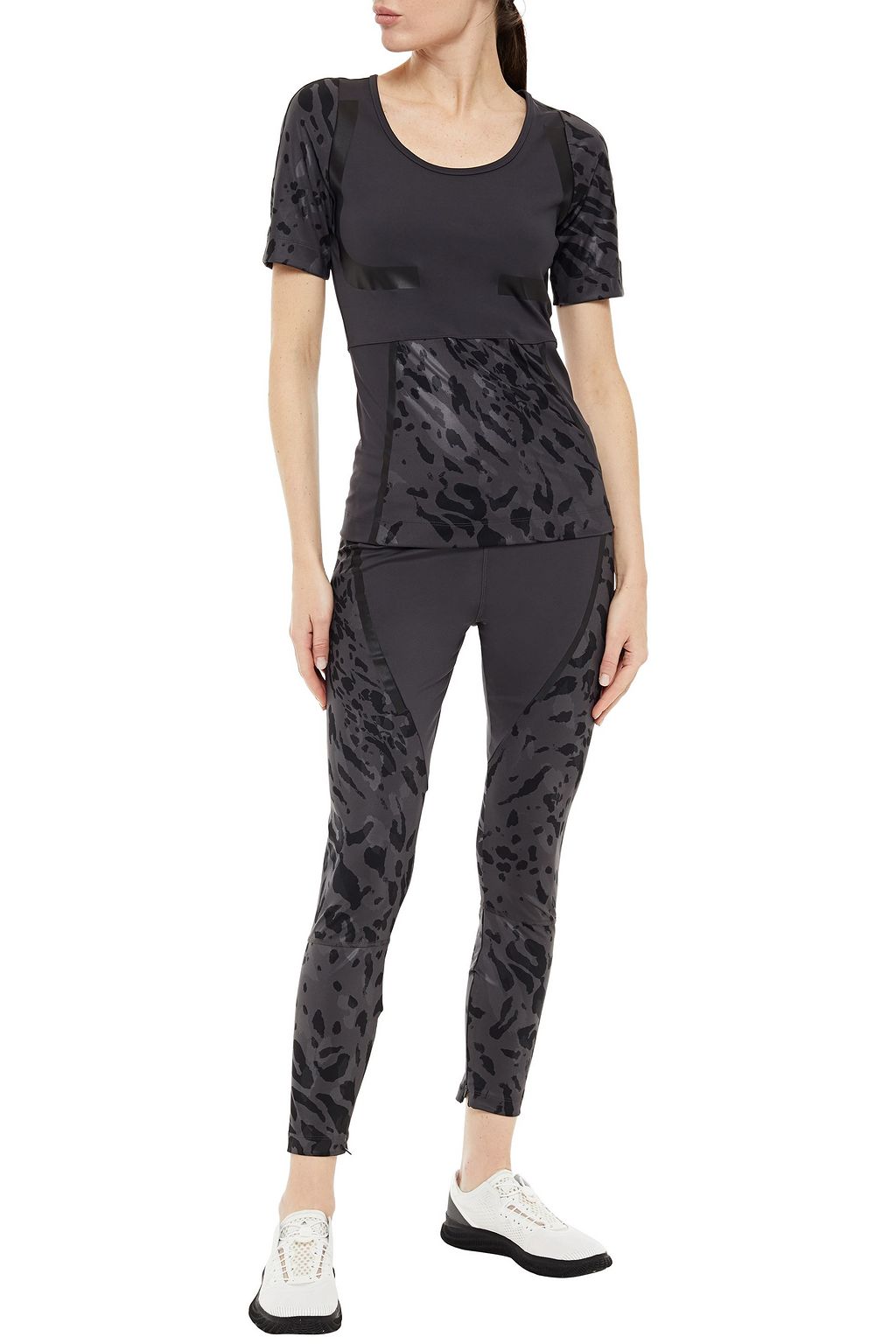 Adidas By Stella McCartney Womens Run Tee in Grey