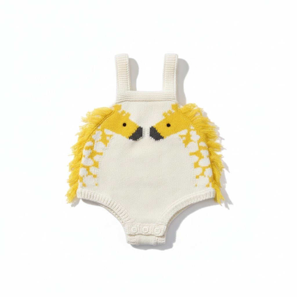 Stella Mccartney Kids Unisex Knitted Giraffe Romper