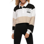 Lorna Jane Team LJ Rugby Top in Black Stripe