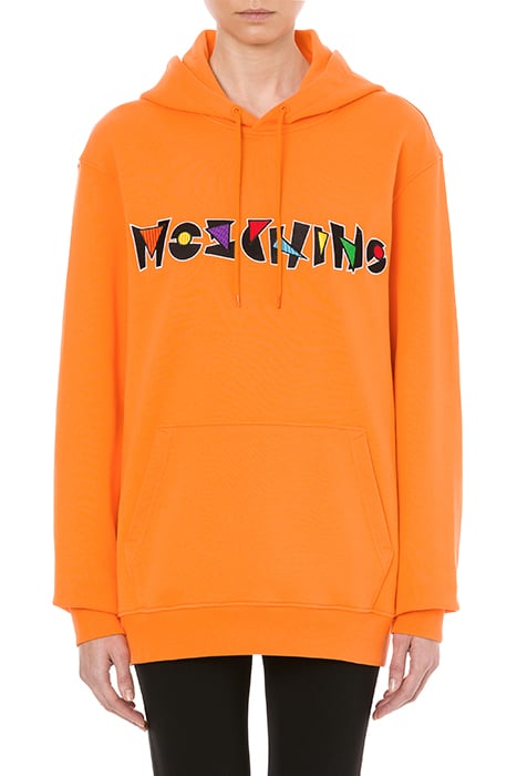 Geometric Logo Hoodie in Orange