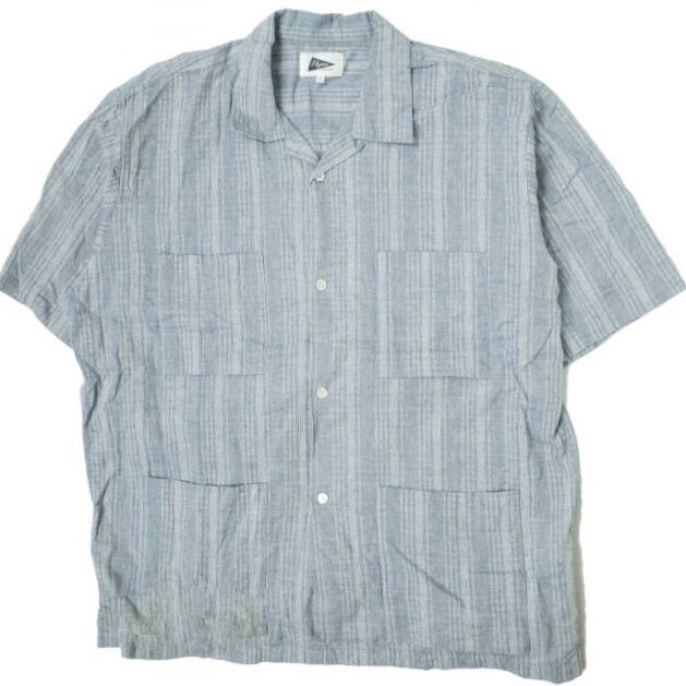 Pilgrim Mens Amedeo Short Sleeve Shirt Blue