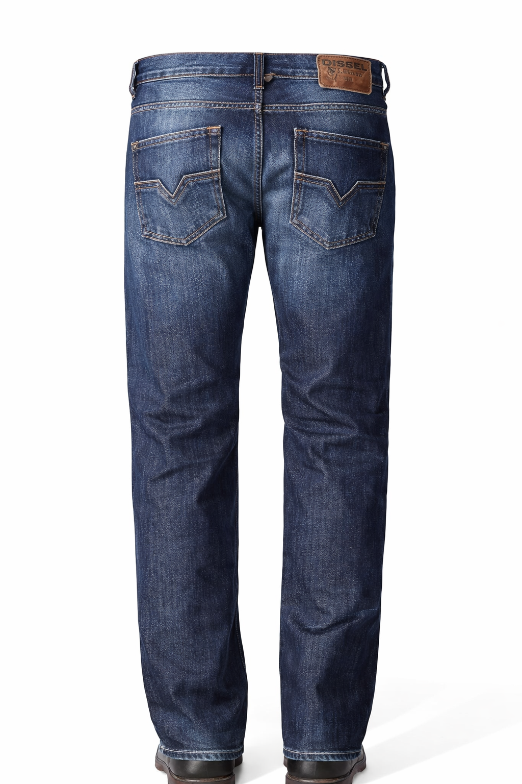 Diesel Mens Larkee Regular Straight Jeans in Blue