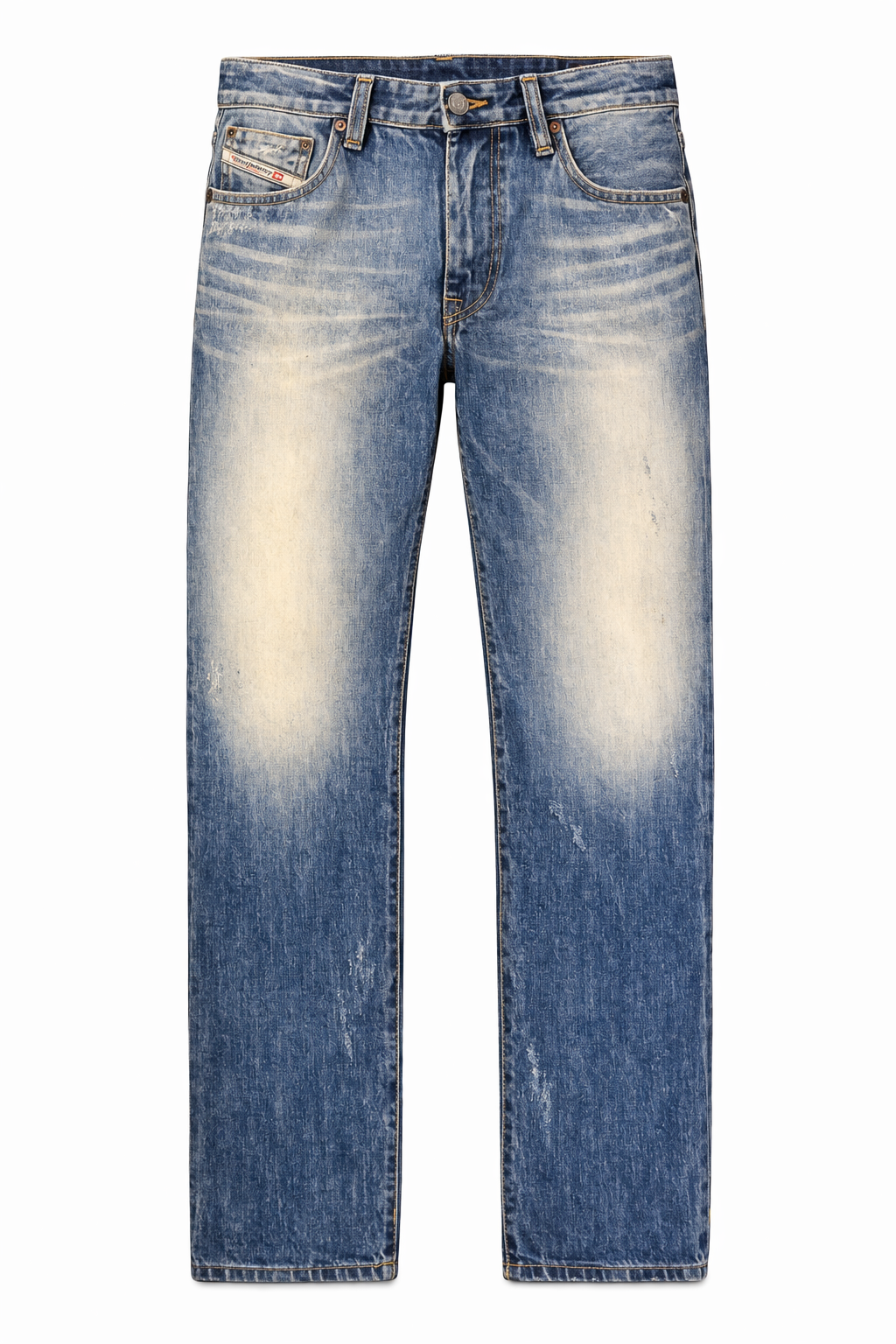Diesel Mens Larkee Regular Straight Jeans in Blue