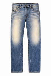 Diesel Mens Larkee Regular Straight Jeans in Blue