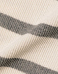 Pilgrim Unisex Forest Knit Jumper in White/Grey Stripe