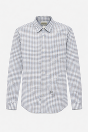 Diesel Mens White & Blue Checked Shirt