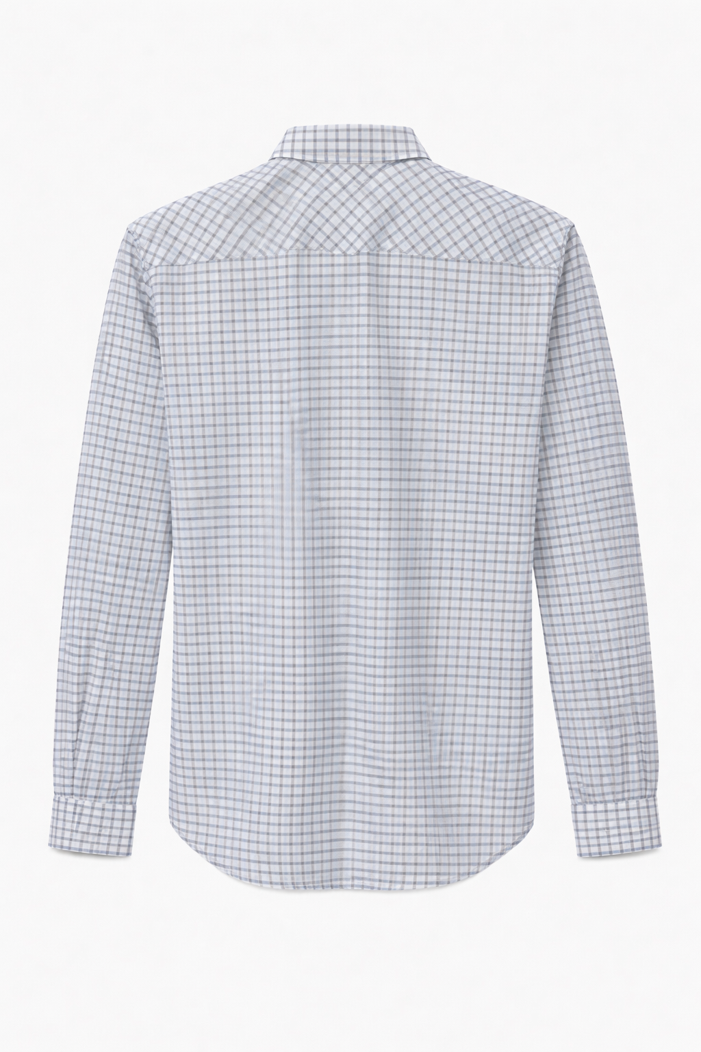 Diesel Mens White & Blue Checked Shirt
