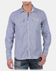 Napapijri Men's Long Sleeve Shirt in Blue