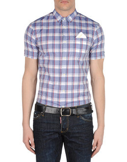 Dsquared2 Men's Short Sleeve Shirt in Blue