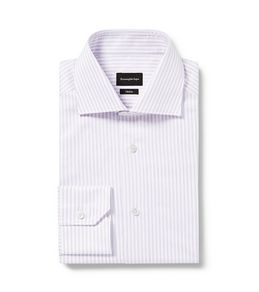 Zegna Men's Long Sleeve Shirt in Purple