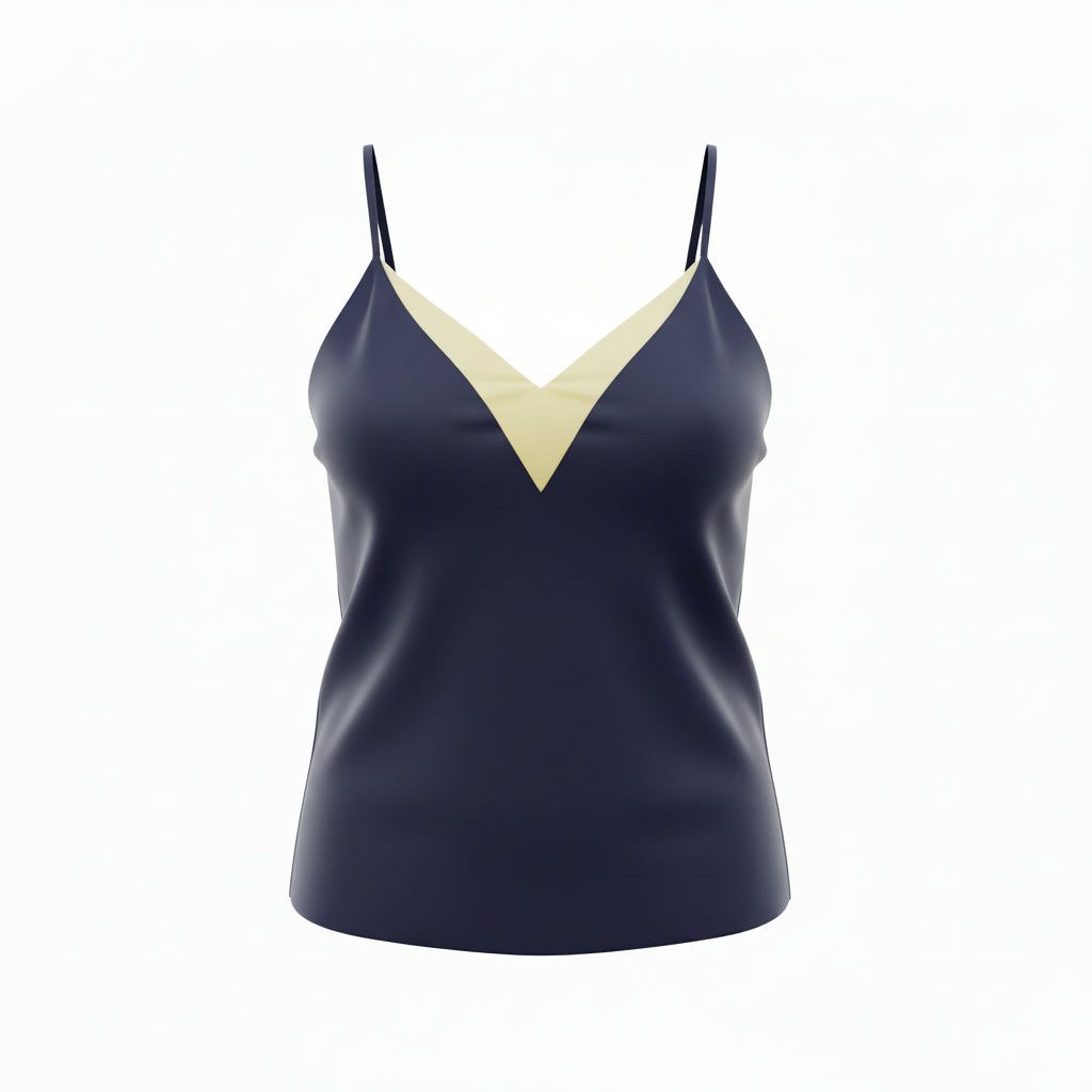 Lanvin Womens Navy Blue Strappy Top
