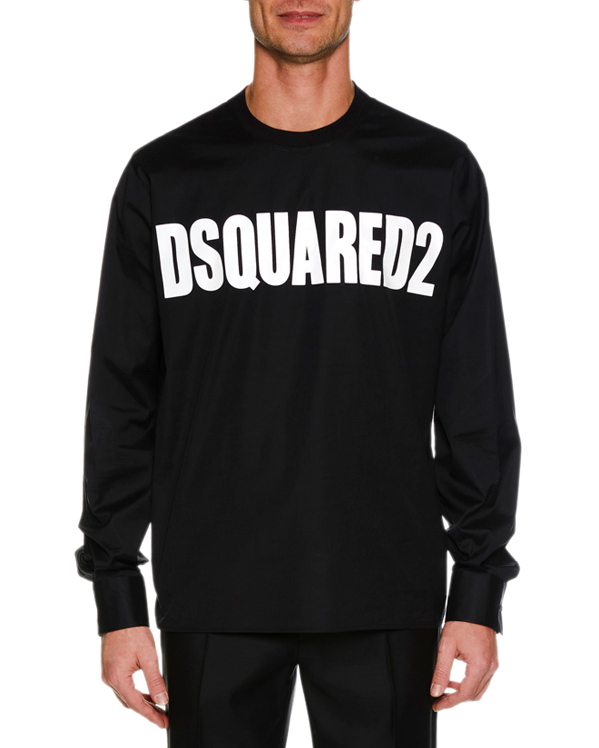 Dsquared2 Men's Long Sleeve T-Shirt in Black