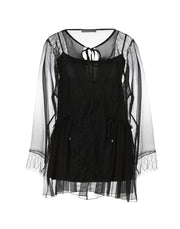 Alberta Ferretti Women's Crew Neck Lace Top