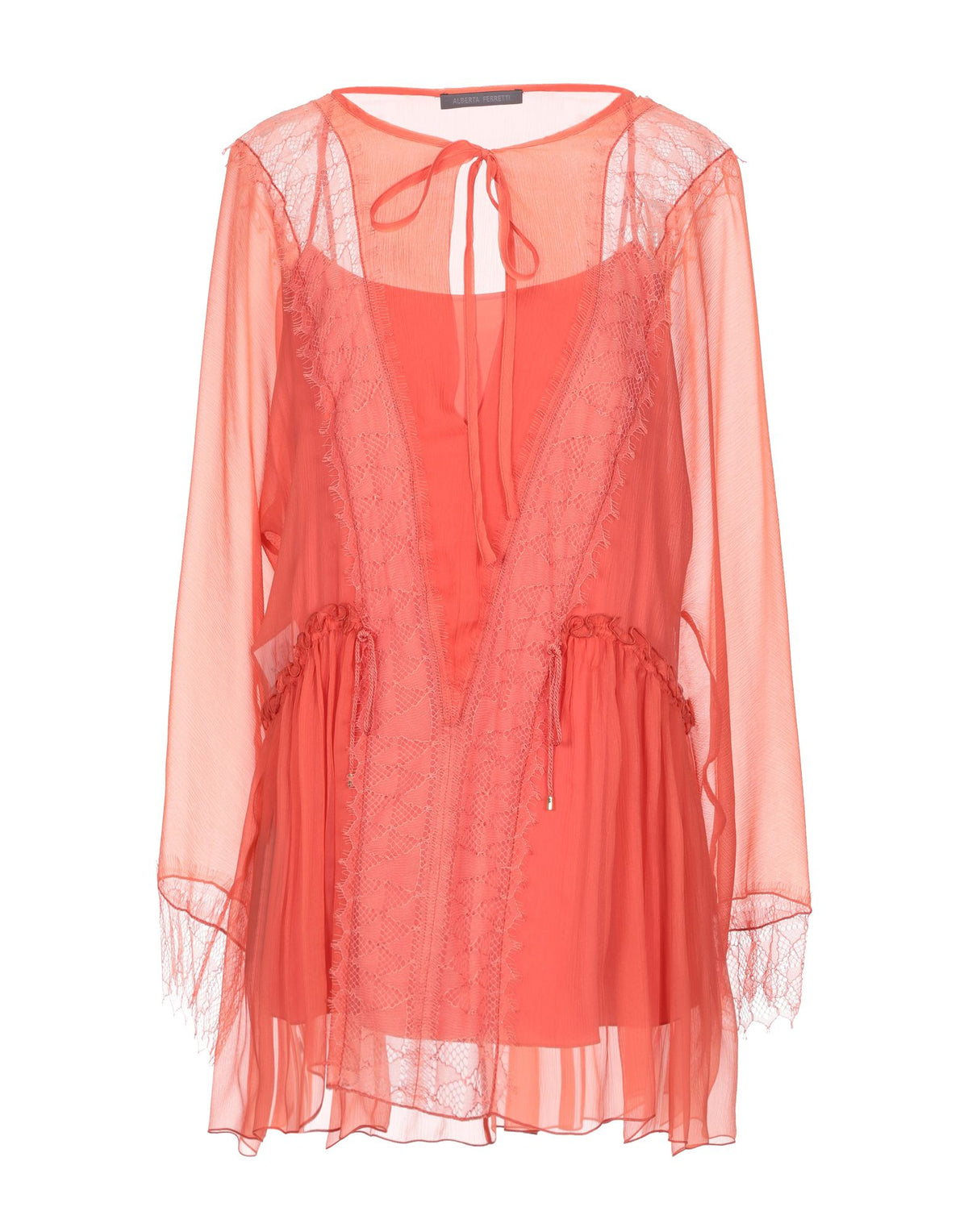 Alberta Ferretti Women's Crew Neck Lace Top