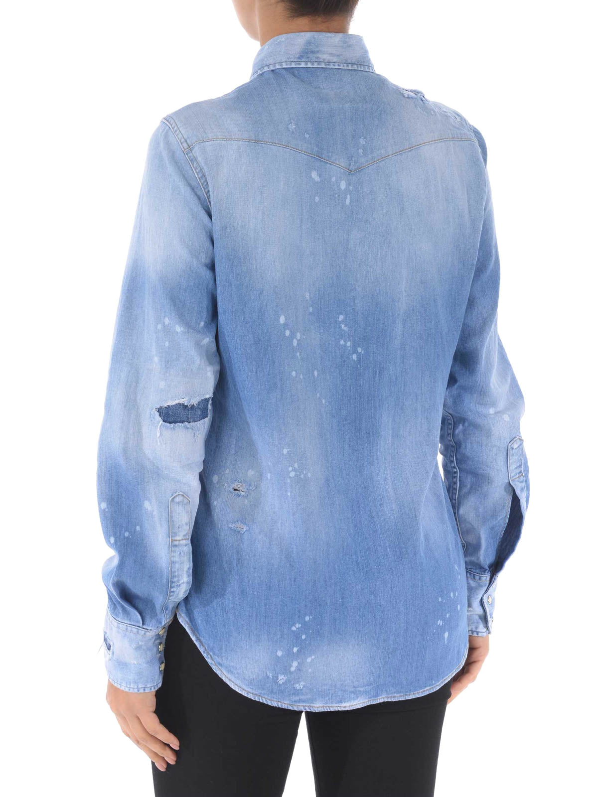 Dsquared2 Women's Long Sleeve Shirt in Blue