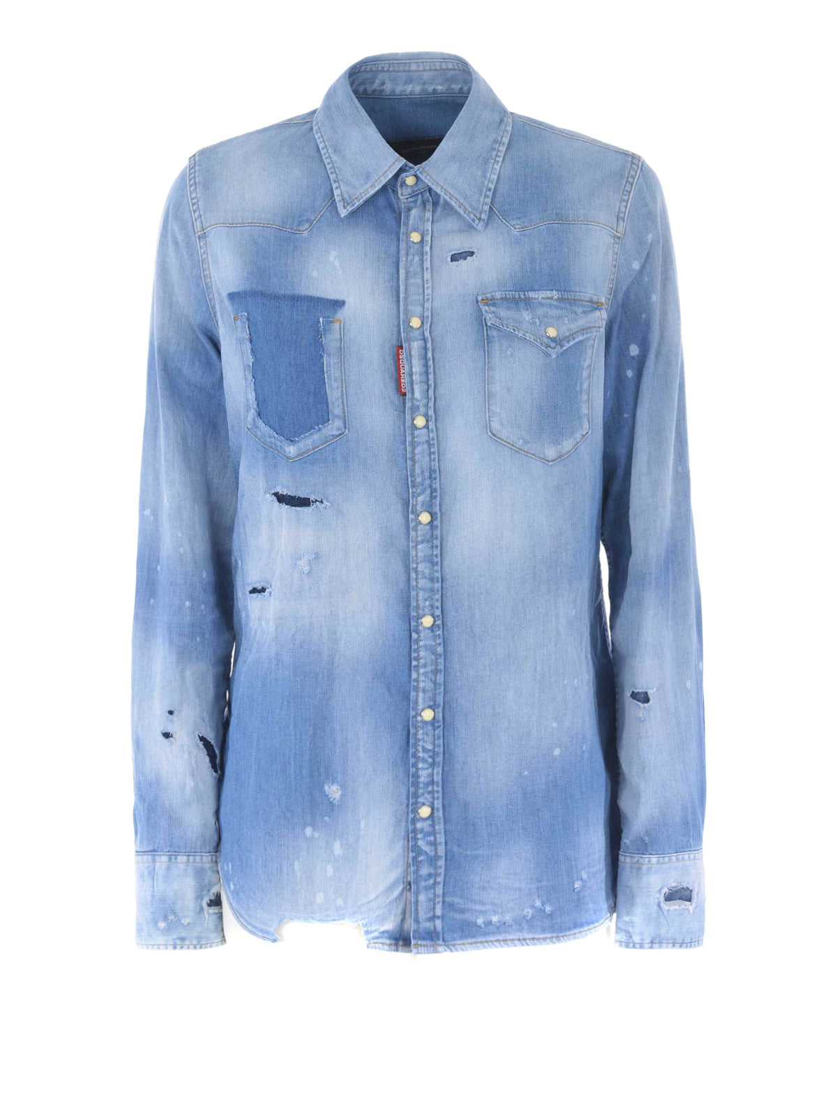 Dsquared2 Women's Long Sleeve Shirt in Blue