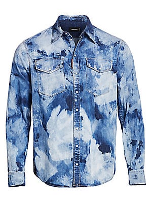 Dsquared2 Men's Long Sleeve Shirt in Blue