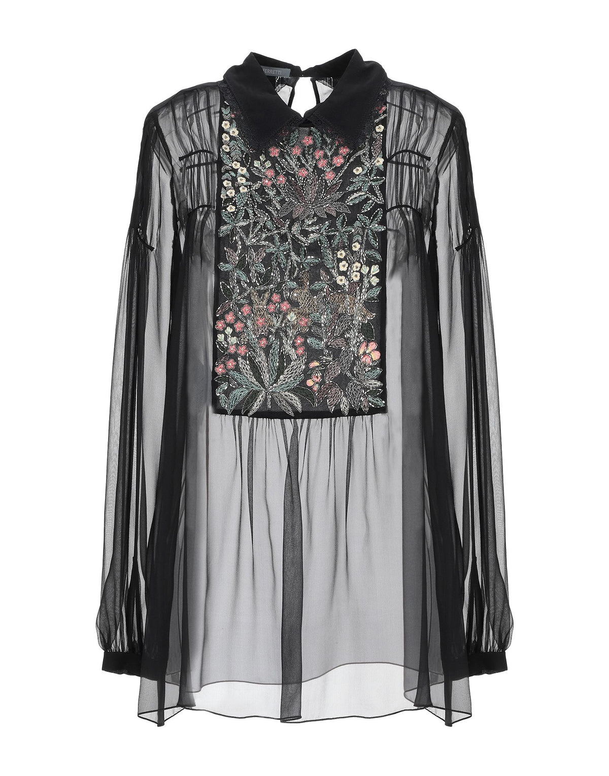 Alberta Ferretti Women's Embellished Chiffon Top